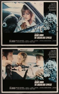 9c0159 SUGARLAND EXPRESS 8 int'l LCs 1974 Steven Spielberg, every cop in the state is after Goldie Hawn!