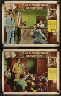 9c0312 TO KILL A MOCKINGBIRD 3 LCs 1962 Gregory Peck as Atticus from Harper Lee classic novel!