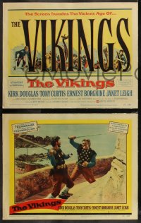 9c0169 VIKINGS 8 LCs 1958 Kirk Douglas, beautiful Janet Leigh, Tony Curtis, Richard Fleischer!