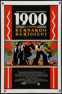 9d0436 1900 1sh 1977 directed by Bernardo Bertolucci, Robert De Niro, cool Doug Johnson art!