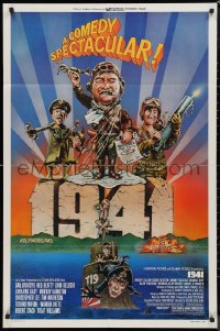 9d0437 1941 style F 1sh 1979 Spielberg, art of John Belushi, Dan Aykroyd & cast by Peter Green!
