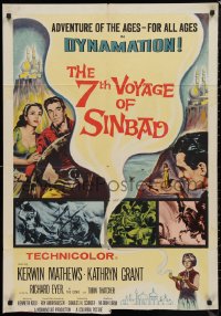 9d0443 7th VOYAGE OF SINBAD 1sh 1958 Ray Harryhausen fantasy classic, Dynamation montage!