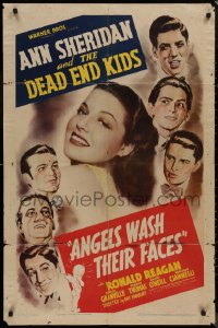 9d0464 ANGELS WASH THEIR FACES 1sh 1939 sexy Ann Sheridan w/ art of the Dead End Kids, ultra rare!
