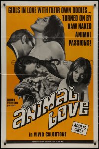 9d0465 ANIMAL LOVE 1sh 1969 girls in love with their own bodies, naked animal passions, Kenny!