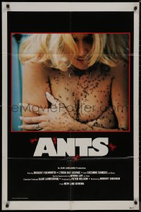 9d0469 ANTS 1sh 1978 close-up of then-unknown topless Suzanne Somers covered by deadly ants!