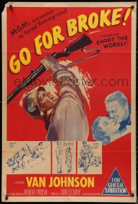 9d0224 GO FOR BROKE Aust 1sh 1951 Van Johnson & the heroes of the 442nd Regimental Combat Team!