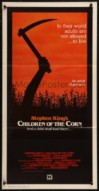 9d0266 CHILDREN OF THE CORN Aust daybill 1983 Stephen King horror, and a child shall lead them!
