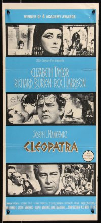 9d0269 CLEOPATRA Aust daybill 1963 Elizabeth Taylor, Richard Burton, Rex Harrison, different images!