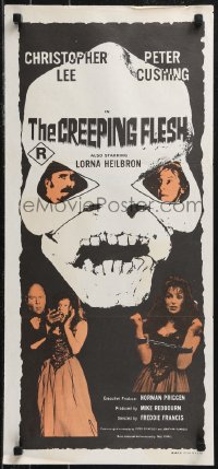9d0275 CREEPING FLESH Aust daybill 1972 Christopher Lee, Peter Cushing, Lorna Heilbron, horror!