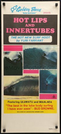 9d0317 HOT LIPS & INNERTUBES Aust daybill 1970s Yuri Farrant Australian surfing documentary!