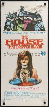 9d0319 HOUSE THAT DRIPPED BLOOD Aust daybill 1971 Christopher Lee, Vampires! Voodoo! Vixens!
