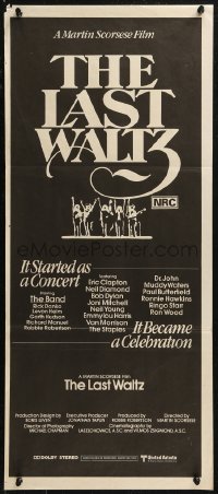 9d0335 LAST WALTZ Aust daybill 1978 Martin Scorsese, a rock concert that became a celebration!