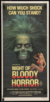 9d0348 NIGHT OF BLOODY HORROR Aust daybill 1970s Gerald McRaney, how much shock can you stand!