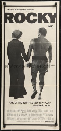 9d0369 ROCKY Aust daybill 1977 Sylvester Stallone with Talia Shire, boxing classic!