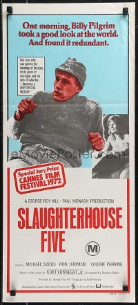 9d0383 SLAUGHTERHOUSE FIVE Aust daybill 1972 Kurt Vonnegut's internationally acclaimed best seller!