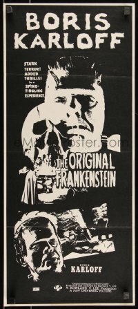 9d0385 SON OF FRANKENSTEIN Aust daybill R1970s great image of Boris Karloff as the original monster!