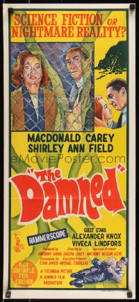 9d0400 THESE ARE THE DAMNED Aust daybill 1963 Losey teams with Lawrence to make Hammer horror!