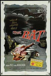 9d0484 BAT 1sh R1980s great horror art of Vincent Price & sexy fallen girl!