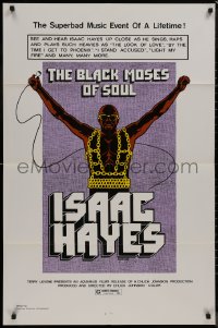 9d0501 BLACK MOSES OF SOUL 1sh 1973 Isaac Hayes, the superbad music event of a lifetime!