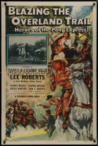 9d0505 BLAZING THE OVERLAND TRAIL chapter 5 1sh 1956 Glenn Cravath art of Heroes of the Pony Express!