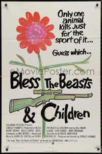 9d0506 BLESS THE BEASTS & CHILDREN 1sh 1971 Stanley Kramer, only one animal kills for sport!