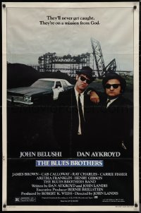 9d0516 BLUES BROTHERS 1sh 1980 John Belushi & Dan Aykroyd are on a mission from God!