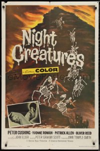 9d0533 CAPTAIN CLEGG 1sh 1962 Hammer, great art of Night Creatures riding skeleton horses!