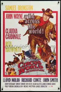 9d0544 CIRCUS WORLD 1sh 1965 Claudia Cardinale, John Wayne is wild across the world!