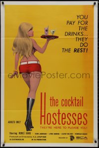 9d0548 COCKTAIL HOSTESSES 1sh 1973 written by Ed Wood, artwork of sexiest waitress!