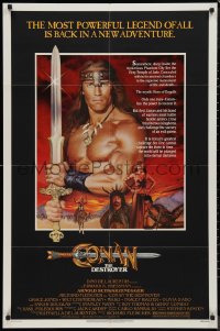 9d0551 CONAN THE DESTROYER 1sh 1984 Arnold Schwarzenegger is the most powerful legend of all!