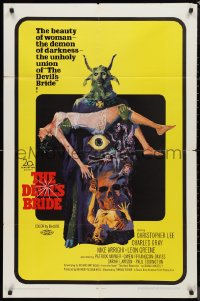 9d0588 DEVIL'S BRIDE 1sh 1968 wild art, the union of the beauty of woman and the demon of darkness!