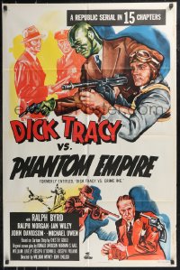 9d0592 DICK TRACY VS. CRIME INC. 1sh R1952 Ralph Byrd detective serial, The Phantom Empire!