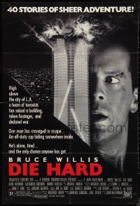 9d0593 DIE HARD 1sh 1988 Bruce Willis vs twelve terrorists, action classic, no borders!