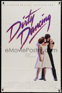 9d0597 DIRTY DANCING 1sh 1987 great classic image of Patrick Swayze & Jennifer Grey dancing!