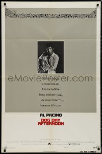 9d0602 DOG DAY AFTERNOON style B 1sh 1975 Al Pacino, Sidney Lumet bank robbery crime classic!