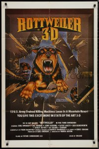 9d0603 DOGS OF HELL 1sh 1982 awesome 3D artwork of Rottweilers, trained killing machines!