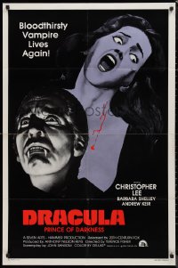 9d0613 DRACULA PRINCE OF DARKNESS int'l 1sh R1980s great image of vampire Christopher Lee & victim!