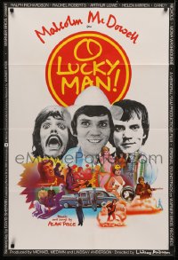 9d0432 O LUCKY MAN English 1sh 1973 3 images of Malcolm McDowell, directed by Lindsay Anderson!
