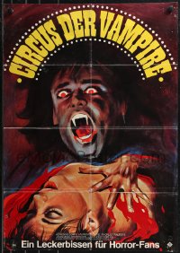9d0206 VAMPIRE CIRCUS German 1972 English Hammer horror, cool Braun blood-sucker artwork!