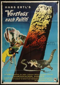 9d0209 VORSTOSS NACH PAITITI German 1955 exploration documentary, cool images, mongoose and snake!