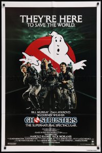 9d0674 GHOSTBUSTERS int'l 1sh 1984 Bill Murray, Aykroyd & Ramis are here to save the world!