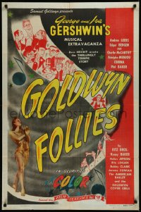 9d0679 GOLDWYN FOLLIES 1sh R1944 incredible different Al Hirschfeld cast montage art!