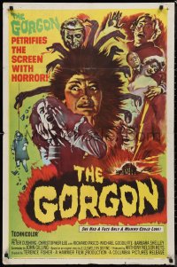 9d0682 GORGON 1sh 1965 she had a face only a mummy could love, petrifies the screen w/ horror!