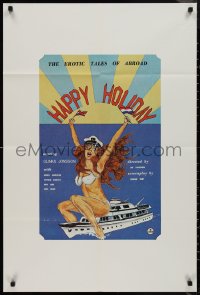9d0690 HAPPY HOLIDAY 24x36 1sh 1979 the erotic tales of abroad, great sexy artwork!