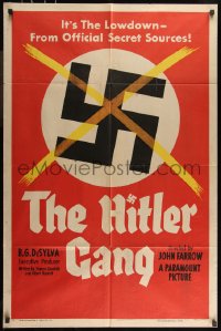 9d0708 HITLER GANG style A 1sh 1944 one of the greatest World War II propaganda movie posters!