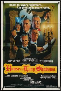 9d0718 HOUSE OF THE LONG SHADOWS 1sh 1983 Vincent Price, Peter Cushing, John Carradine & Chris Lee!