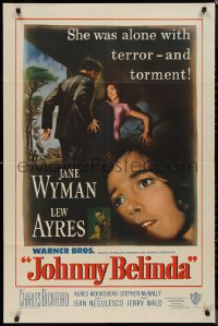 9d0743 JOHNNY BELINDA 1sh 1948 Jane Wyman was alone with terror and torment, Lew Ayres