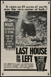 9d0752 LAST HOUSE ON THE LEFT 1sh 1972 first Wes Craven, it's only a movie, it's only a movie!