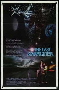 9d0753 LAST STARFIGHTER 1sh 1984 Lance Guest, great sci-fi art by Charles de Mar!