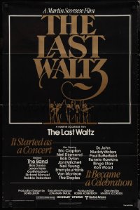 9d0754 LAST WALTZ 1sh 1978 Martin Scorsese, it started as a rock concert & became a celebration!